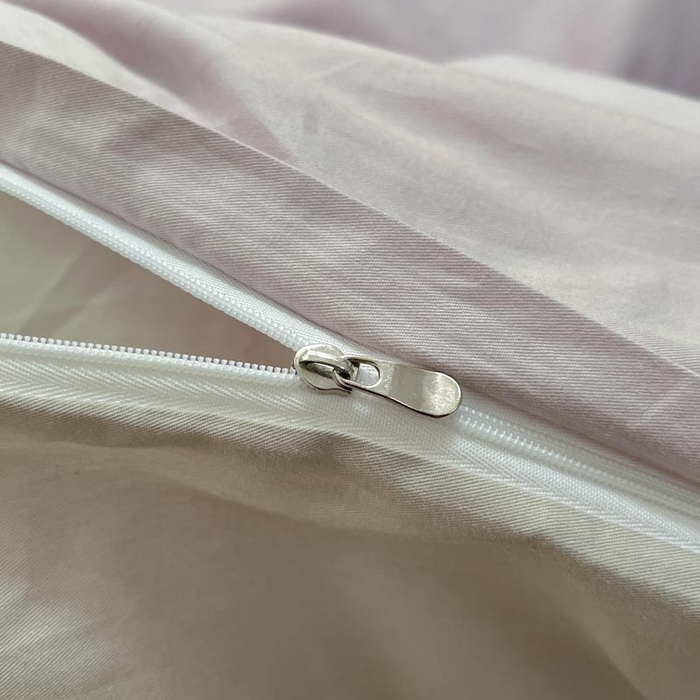 91家纺网 家纺一手货源 找家纺 泽西家纺+V17798841158发大图 2026新品A类全棉13376简约纯色双拼全棉四件套单被套枕套三件套 淡雅紫+山灰