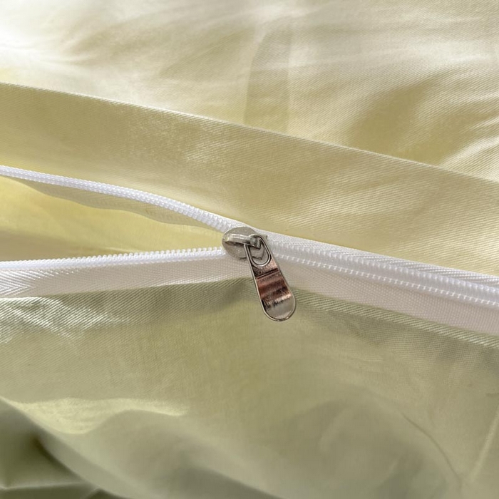 91家纺网 家纺一手货源 找家纺 泽西家纺+V17798841158发大图 2026新品A类全棉13376简约纯色双拼全棉四件套单被套枕套三件套 杏黄+橄榄绿