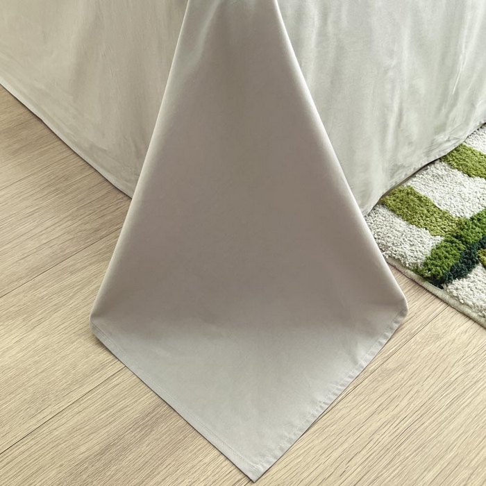 91家纺网 家纺一手货源 找家纺 泽西家纺+V17798841158发大图 2026新品A类全棉13376简约纯色双拼全棉四件套单被套枕套三件套 淡雅紫+山灰