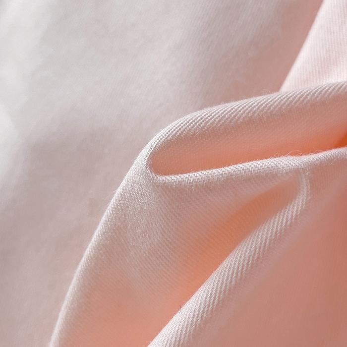 91家纺网 家纺一手货源 找家纺 泽西家纺+V17798841158发大图 2026新品A类全棉13376简约纯色双拼全棉四件套单被套枕套三件套 粉玉+绿