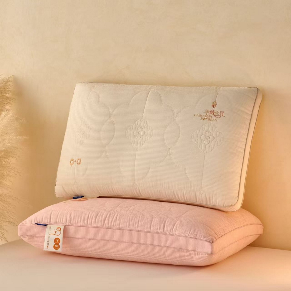 91家纺网 家纺一手货源 找家纺 （总）剑桥枕业 2025新款羊绒大豆枕头立体热熔枕芯绒感硬枕头