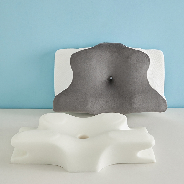 91家纺网 家纺一手货源 找家纺 纳斯顿家纺 2025新款牛奶绒蝶形枕 枕头枕芯 深灰