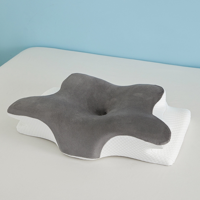 91家纺网 家纺一手货源 找家纺 纳斯顿家纺 2025新款牛奶绒蝶形枕 枕头枕芯 深灰