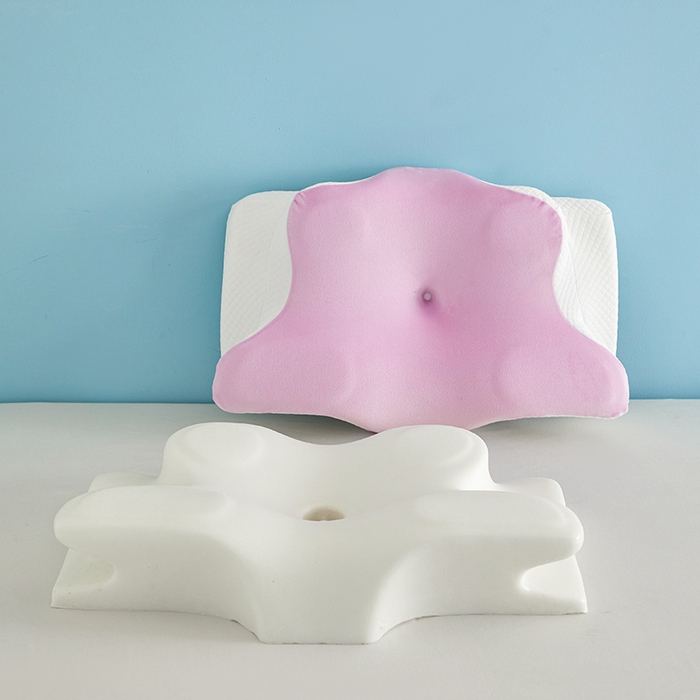 91家纺网 家纺一手货源 找家纺 纳斯顿家纺 2025新款牛奶绒蝶形枕 枕头枕芯 粉