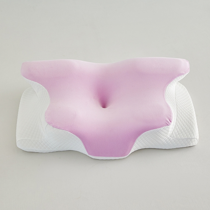 91家纺网 家纺一手货源 找家纺 纳斯顿家纺 2025新款牛奶绒蝶形枕 枕头枕芯 粉