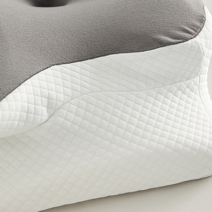 91家纺网 家纺一手货源 找家纺 纳斯顿家纺 2025新款牛奶绒蝶形枕 枕头枕芯 深灰