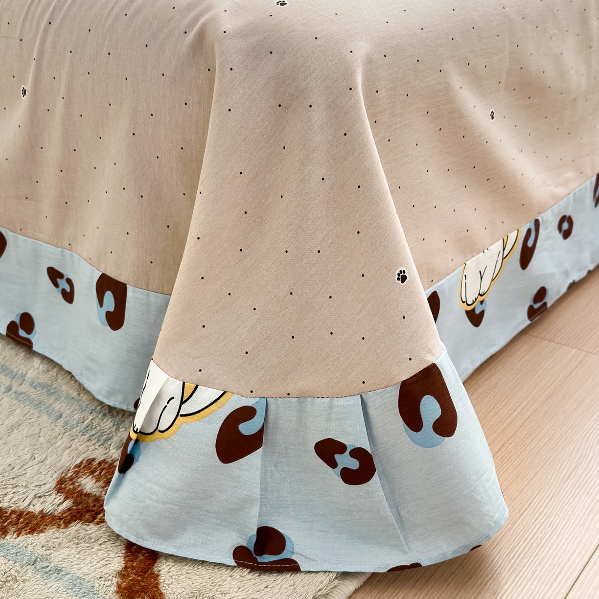 91家纺网 家纺一手货源 找家纺 （总）乐童家纺 2026新款全棉网红直播爆款吊边一字绣工艺款四件套