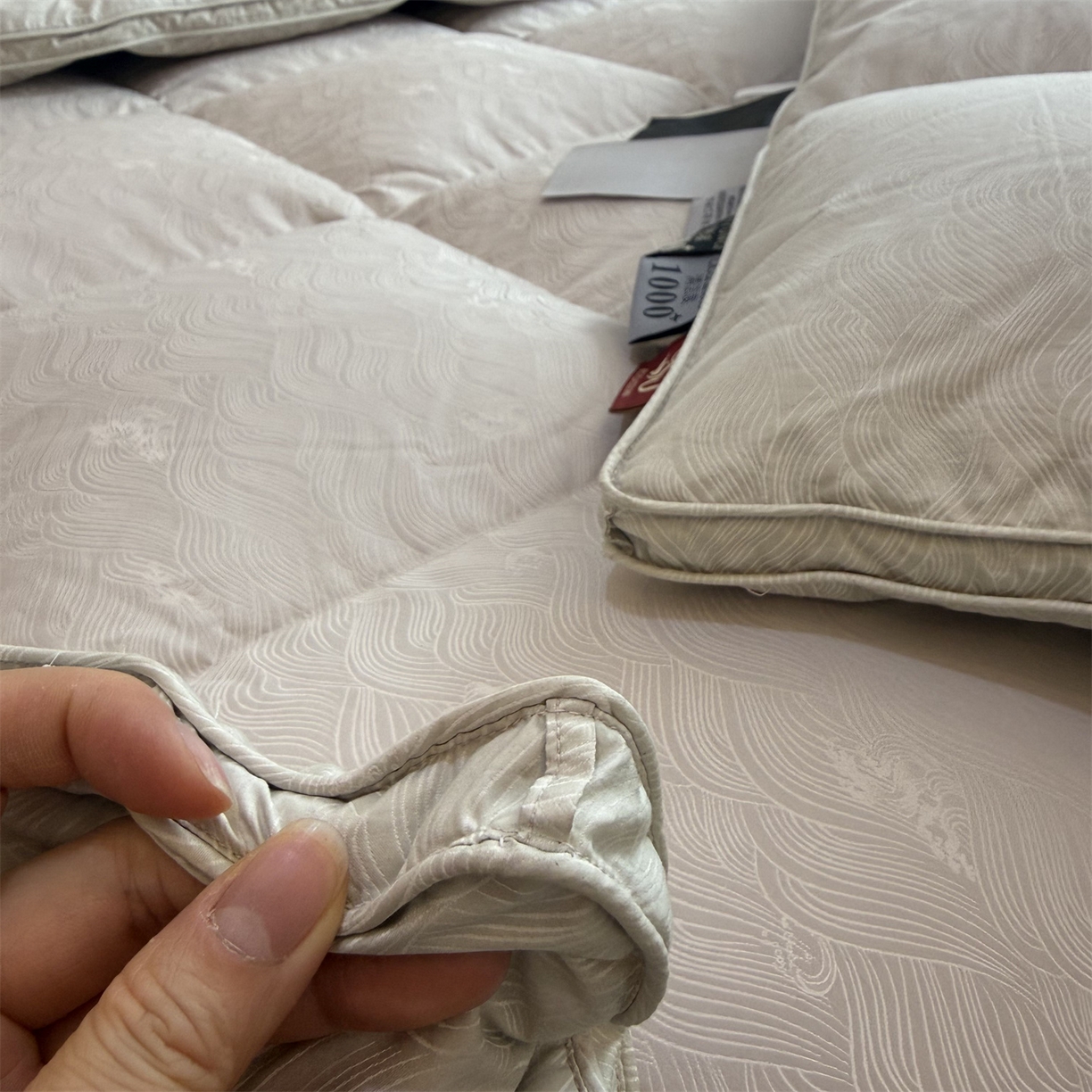 91家纺网 家纺一手货源 找家纺 御眠纺 2026新款高精密单层羽绒被壳 浪潮灰