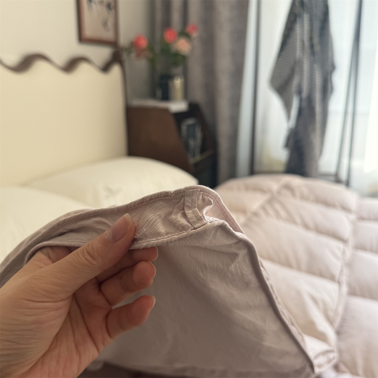 91家纺网 家纺一手货源 找家纺 御眠纺 2026新款高精密单层羽绒被壳 浪潮豆沙