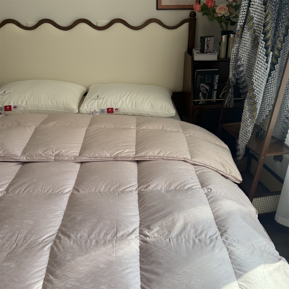 91家纺网 家纺一手货源 找家纺 御眠纺 2026新款高精密单层羽绒被壳 浪潮豆沙