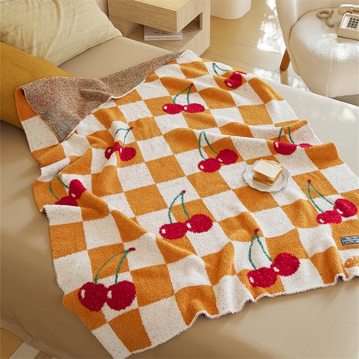 91家纺网 家纺一手货源 找家纺 （总）暖绵绵 2025新款半边绒小樱桃毛毯 新品樱洛系列（最低零售价：173元）