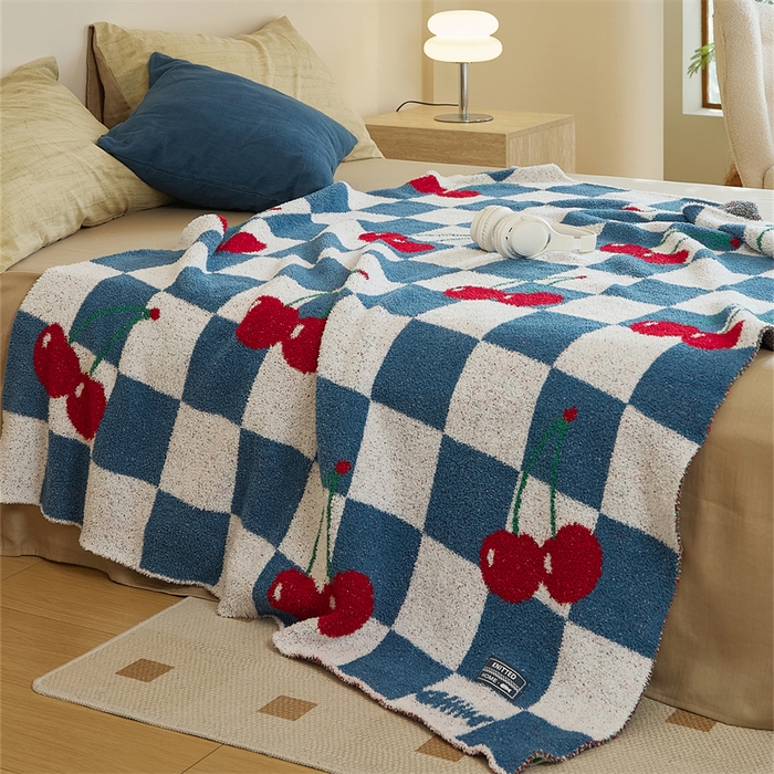 91家纺网 家纺一手货源 找家纺 （总）暖绵绵 2025新款半边绒小樱桃毛毯 新品樱洛系列（最低零售价：173元）