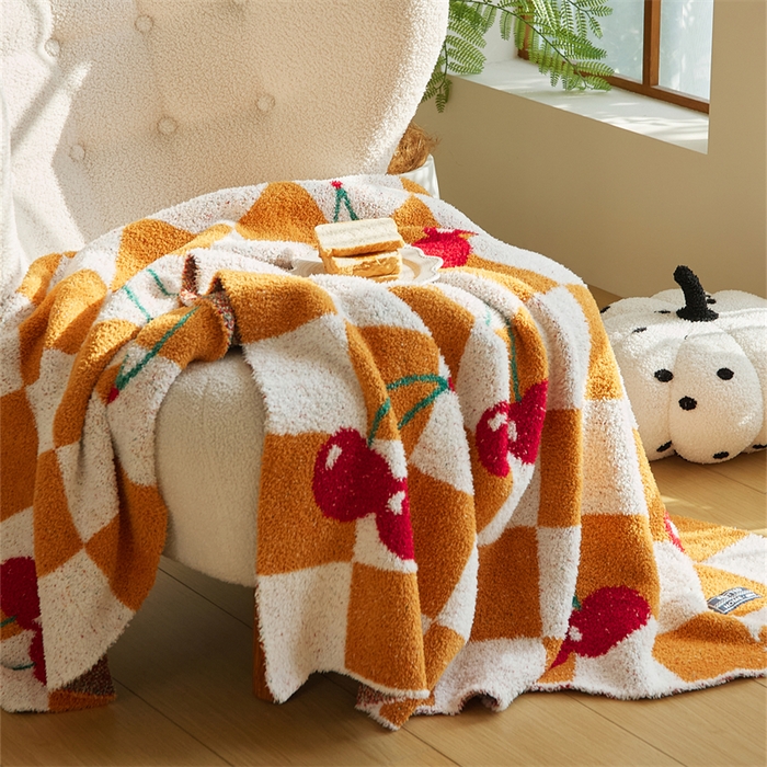 91家纺网 家纺一手货源 找家纺 （总）暖绵绵 2025新款半边绒小樱桃毛毯 新品樱洛系列（最低零售价：173元）