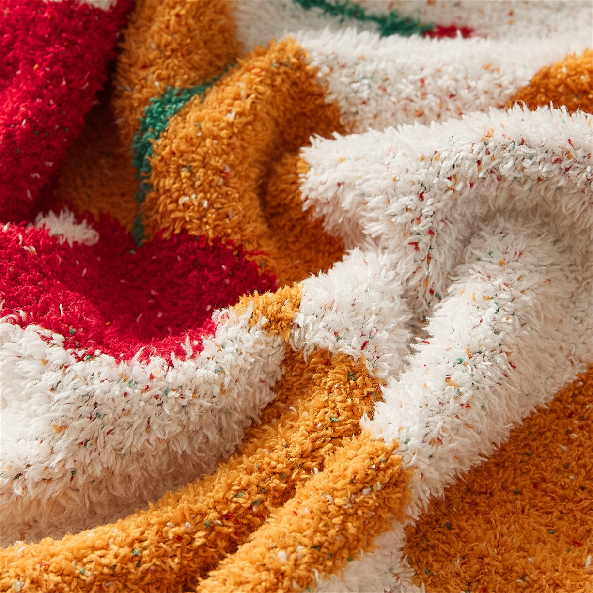 91家纺网 家纺一手货源 找家纺 暖绵绵 2025新款半边绒小樱桃毛毯 新品樱洛系列  （最低零售价：173元） 樱洛黄色