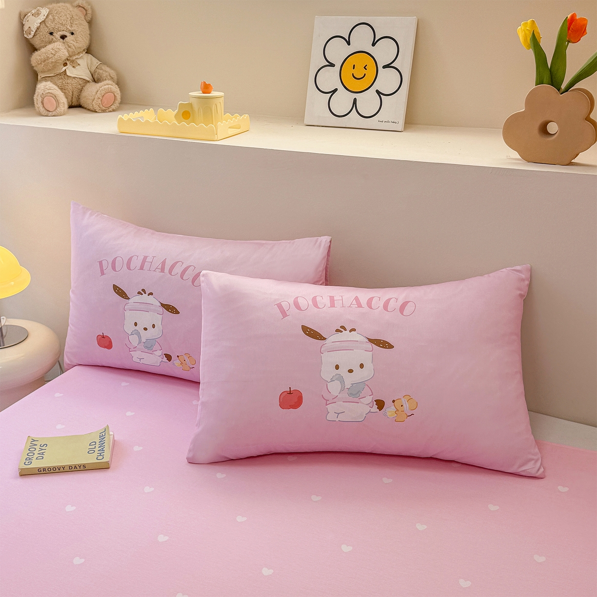 91家纺网 家纺一手货源 找家纺 玉元坊 2025新款正版授权三丽鸥系列全棉纯棉三四件套 基础款 活力帕恰狗-基础款