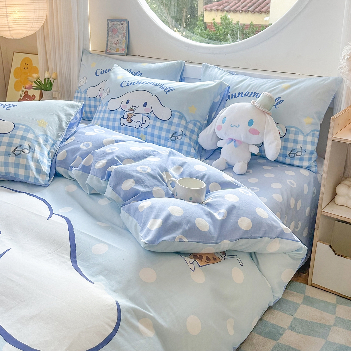 91家纺网 家纺一手货源 找家纺 玉元坊 2025新款正版授权三丽鸥系列全棉纯棉三四件套 基础款 奶芙玉桂狗-基础款