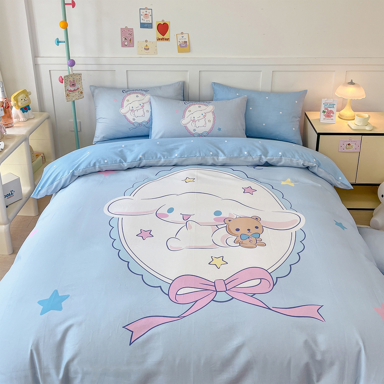 91家纺网 家纺一手货源 找家纺 玉元坊 2025新款正版授权三丽鸥系列全棉纯棉三四件套 基础款 大耳兔-基础款