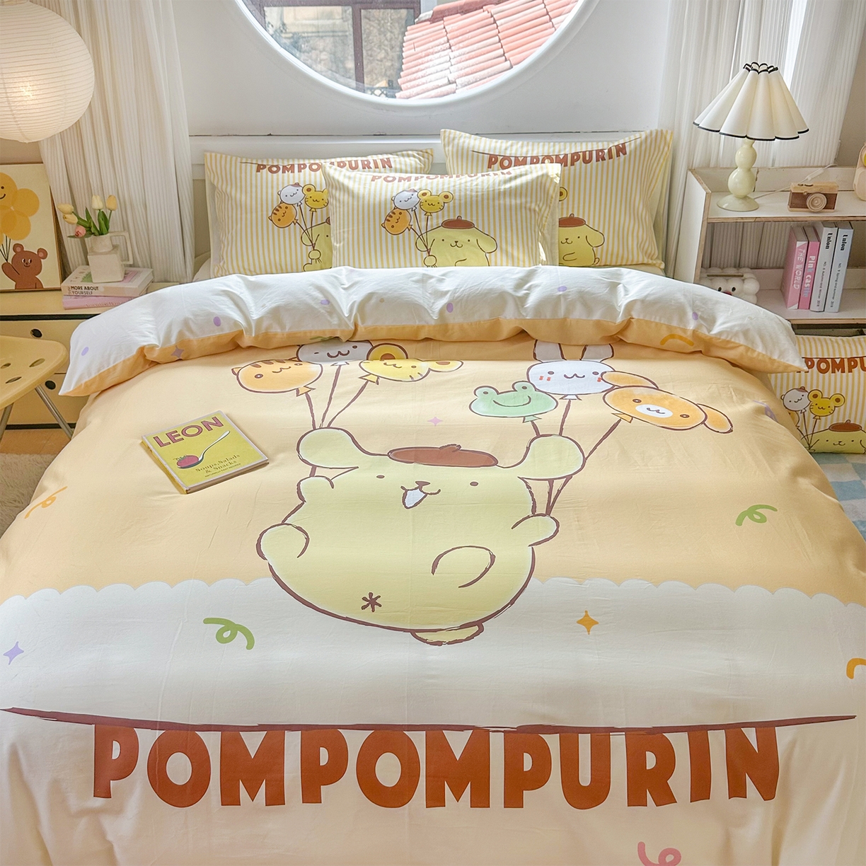 91家纺网 家纺一手货源 找家纺 玉元坊 2025新款正版授权三丽鸥系列全棉纯棉三四件套 基础款 奶黄包布丁狗-基础款