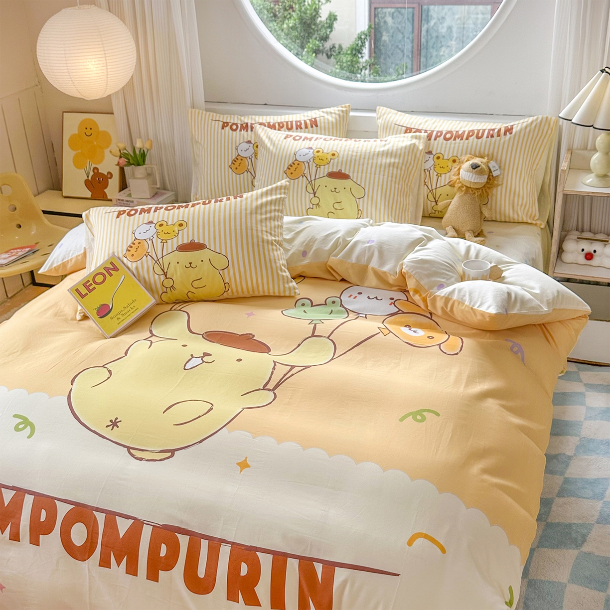 91家纺网 家纺一手货源 找家纺 玉元坊 2025新款正版授权三丽鸥系列全棉纯棉三四件套 基础款 奶黄包布丁狗-基础款