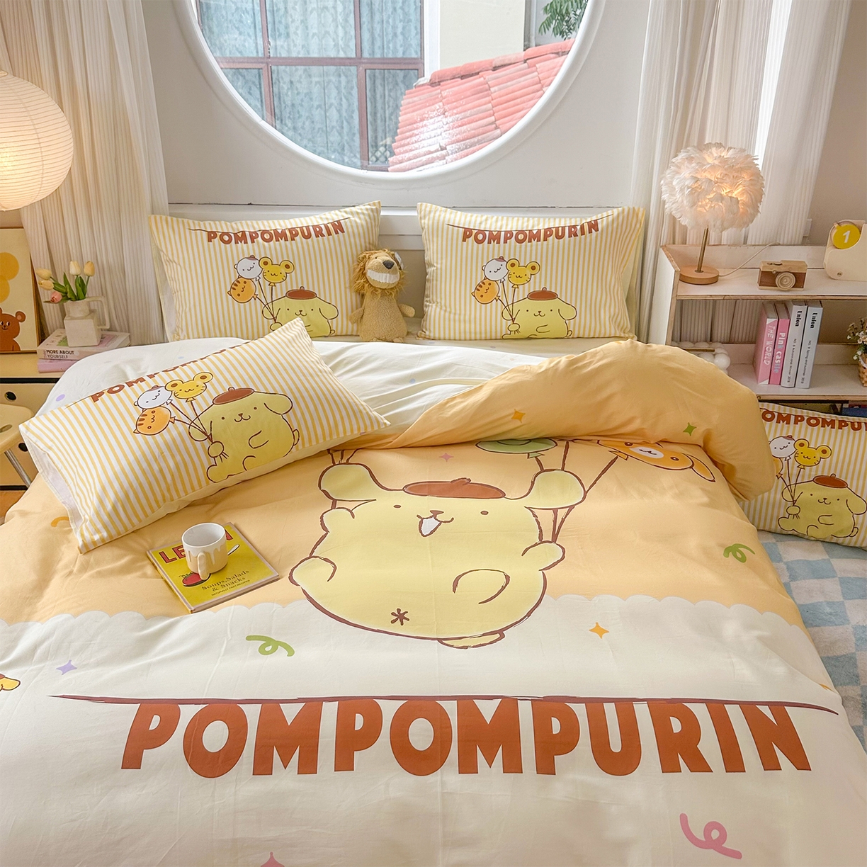 91家纺网 家纺一手货源 找家纺 玉元坊 2025新款正版授权三丽鸥系列全棉纯棉三四件套 基础款 奶黄包布丁狗-基础款