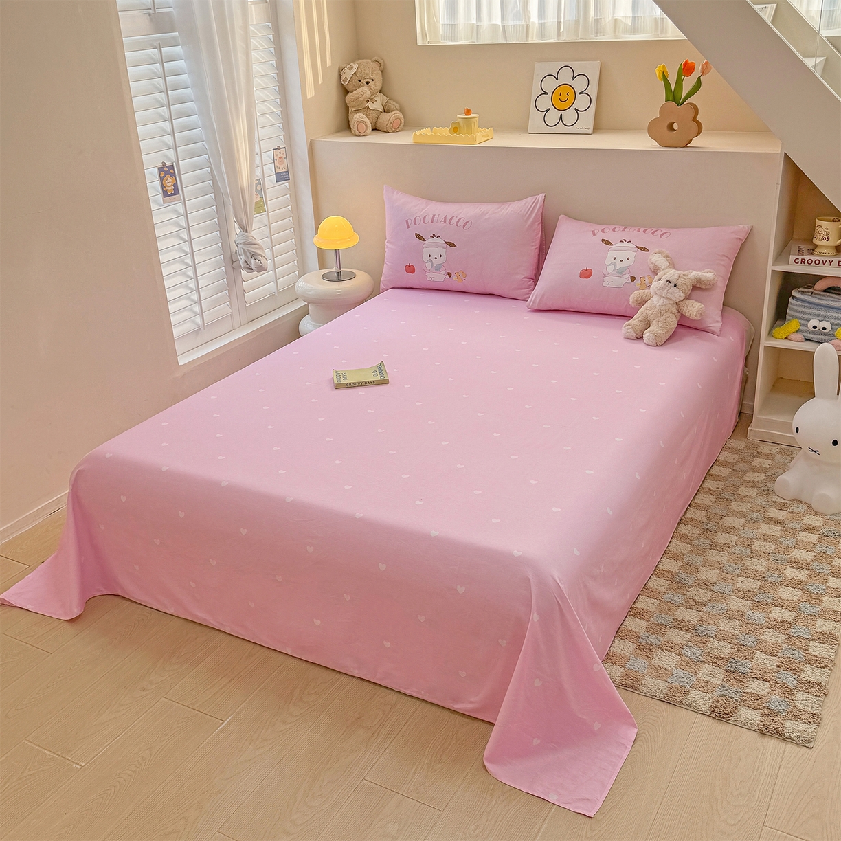 91家纺网 家纺一手货源 找家纺 玉元坊 2025新款正版授权三丽鸥系列全棉纯棉三四件套 基础款 活力帕恰狗-基础款