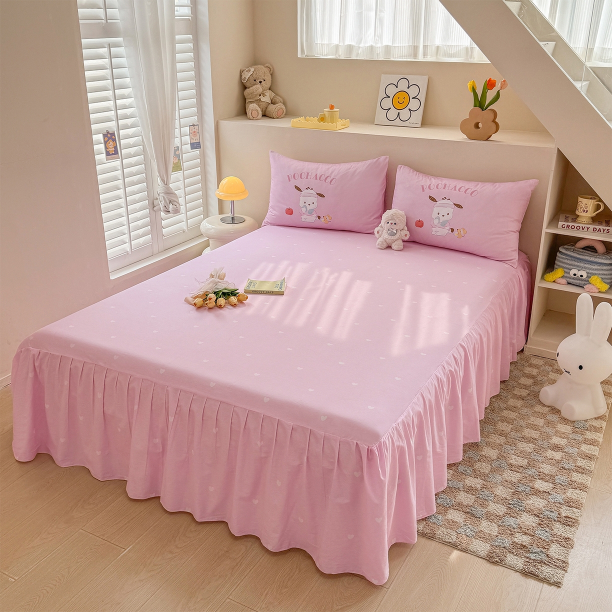 91家纺网 家纺一手货源 找家纺 玉元坊 2025新款正版授权三丽鸥系列全棉纯棉三四件套 基础款 活力帕恰狗-基础款