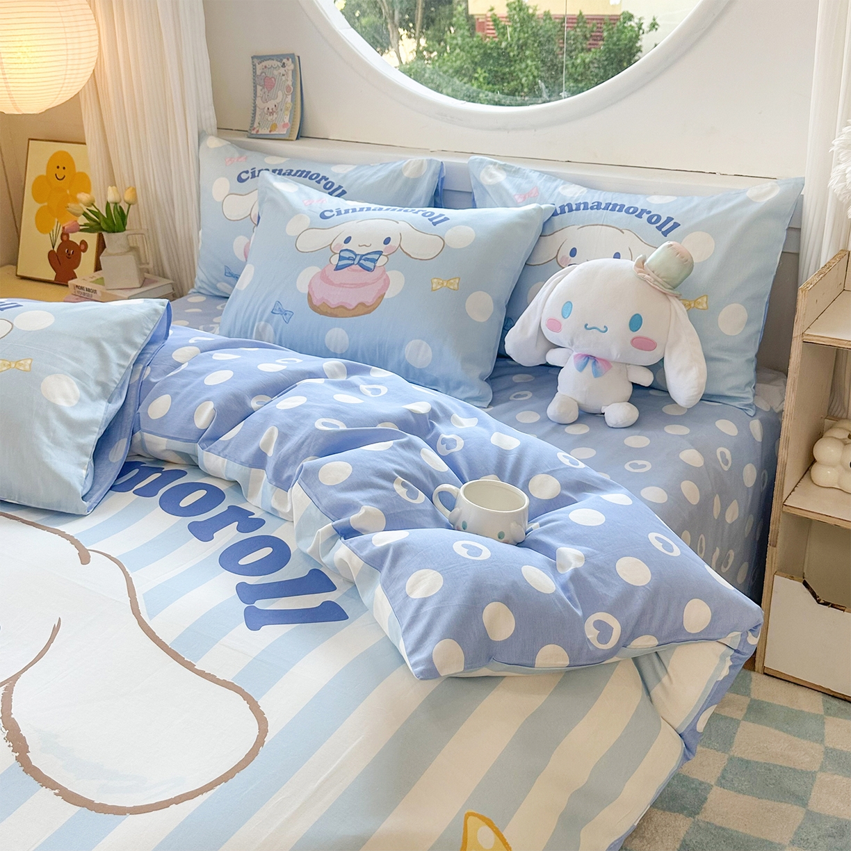 91家纺网 家纺一手货源 找家纺 玉元坊 2025新款正版授权三丽鸥系列全棉纯棉三四件套 基础款 领带玉桂狗-基础款