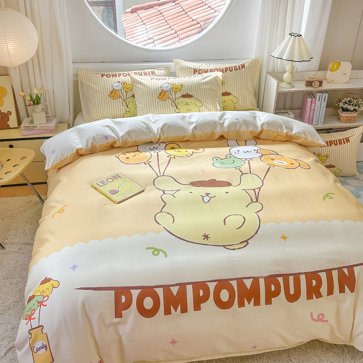 91家纺网 家纺一手货源 找家纺 玉元坊 2025新款正版授权三丽鸥系列全棉纯棉三四件套 基础款 奶黄包布丁狗-基础款