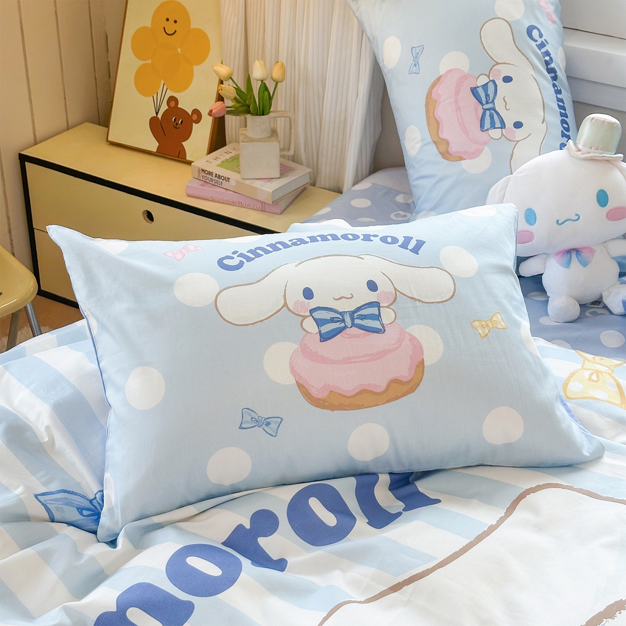 91家纺网 家纺一手货源 找家纺 玉元坊 2025新款正版授权三丽鸥系列全棉纯棉三四件套 基础款 领带玉桂狗-基础款