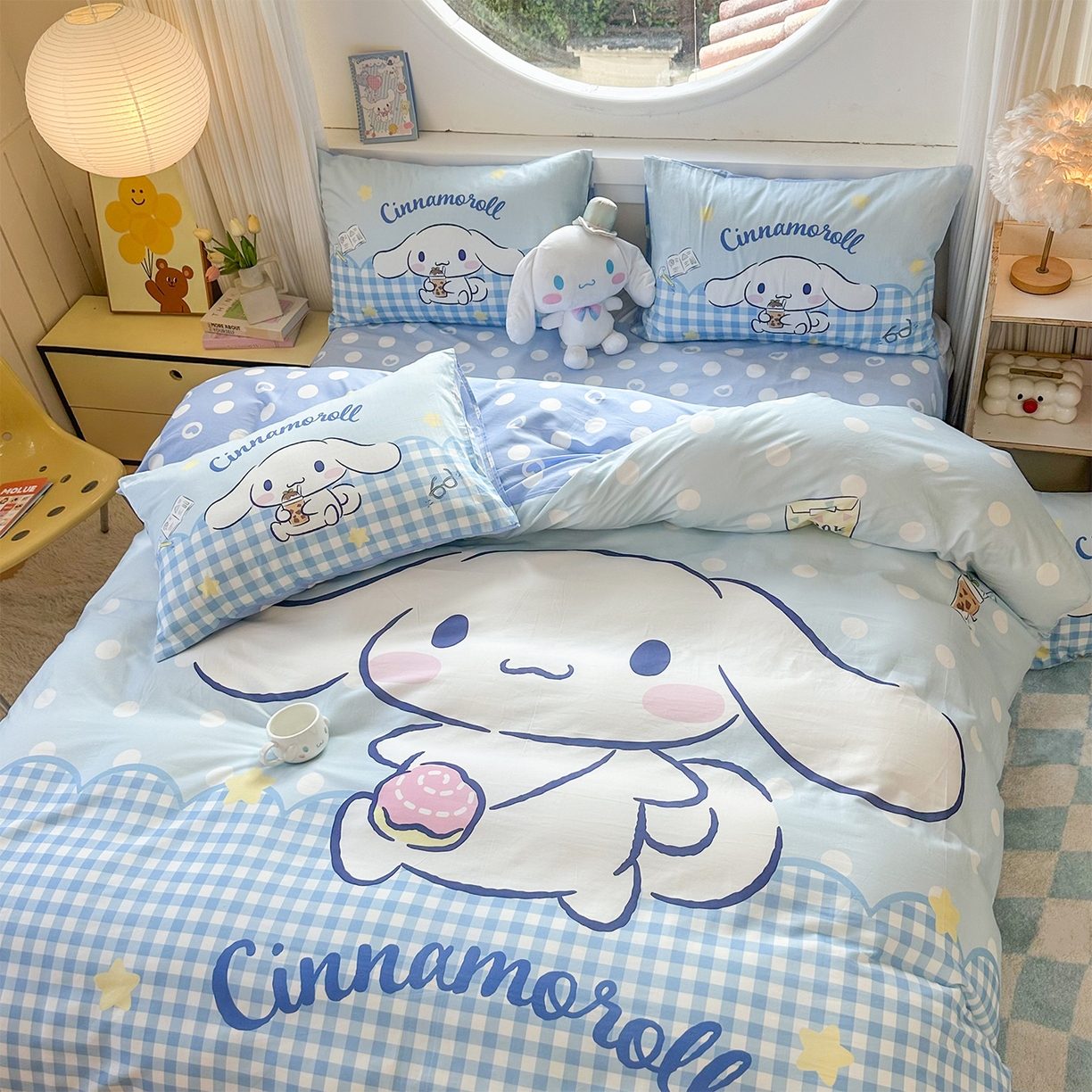 91家纺网 家纺一手货源 找家纺 玉元坊 2025新款正版授权三丽鸥系列全棉纯棉三四件套 基础款 奶芙玉桂狗-基础款