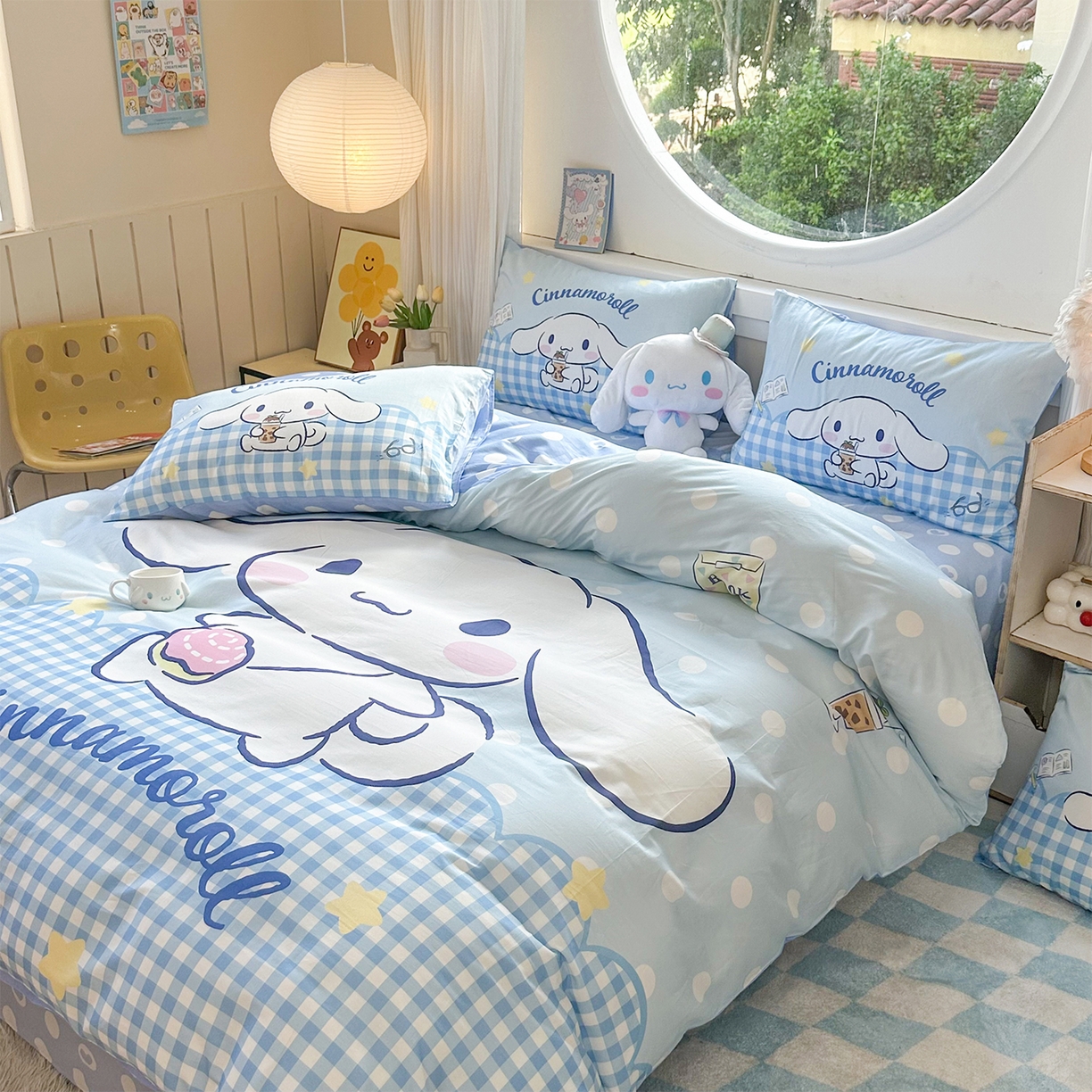 91家纺网 家纺一手货源 找家纺 玉元坊 2025新款正版授权三丽鸥系列全棉纯棉三四件套 基础款 奶芙玉桂狗-基础款