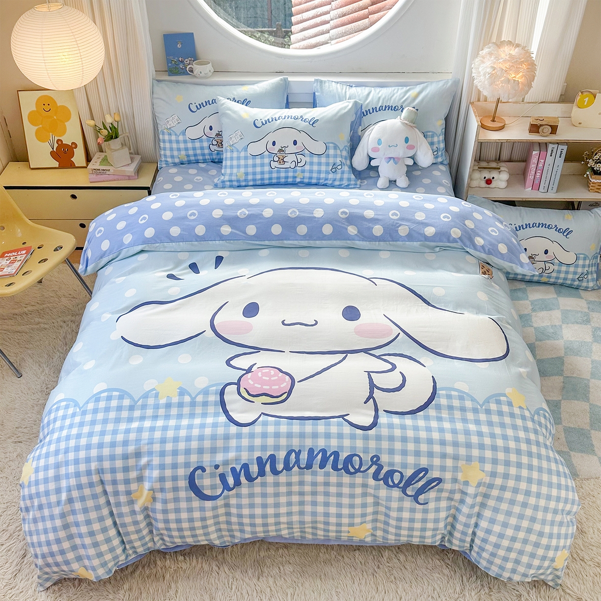 91家纺网 家纺一手货源 找家纺 玉元坊 2025新款正版授权三丽鸥系列全棉纯棉三四件套 基础款 奶芙玉桂狗-基础款