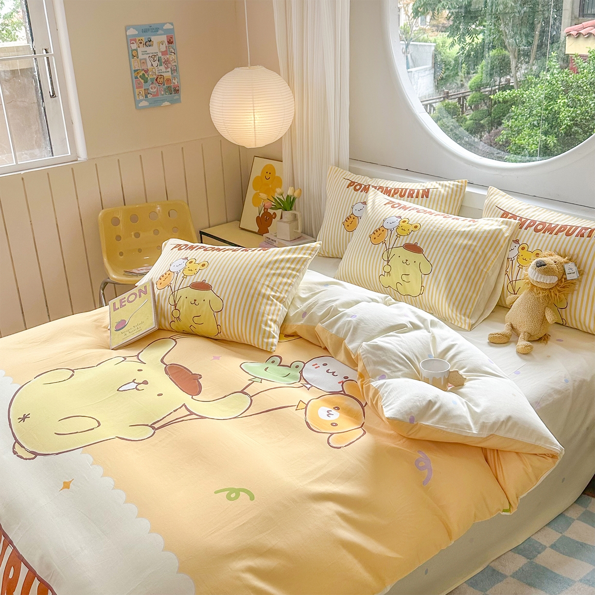 91家纺网 家纺一手货源 找家纺 玉元坊 2025新款正版授权三丽鸥系列全棉纯棉三四件套 基础款 奶黄包布丁狗-基础款