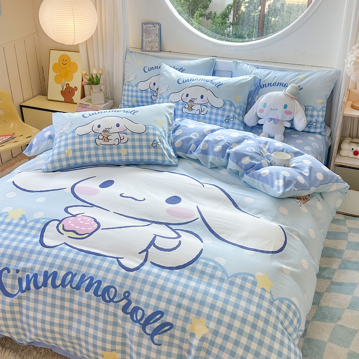 91家纺网 家纺一手货源 找家纺 玉元坊 2025新款正版授权三丽鸥系列全棉纯棉三四件套 基础款 奶芙玉桂狗-基础款