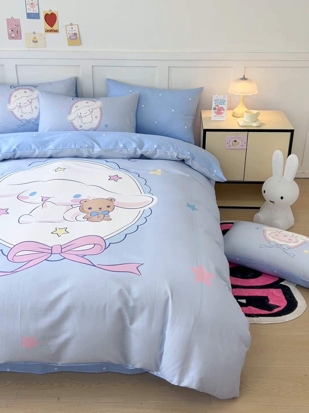 91家纺网 家纺一手货源 找家纺 玉元坊 2025新款正版授权三丽鸥系列全棉纯棉三四件套 基础款 大耳兔-基础款