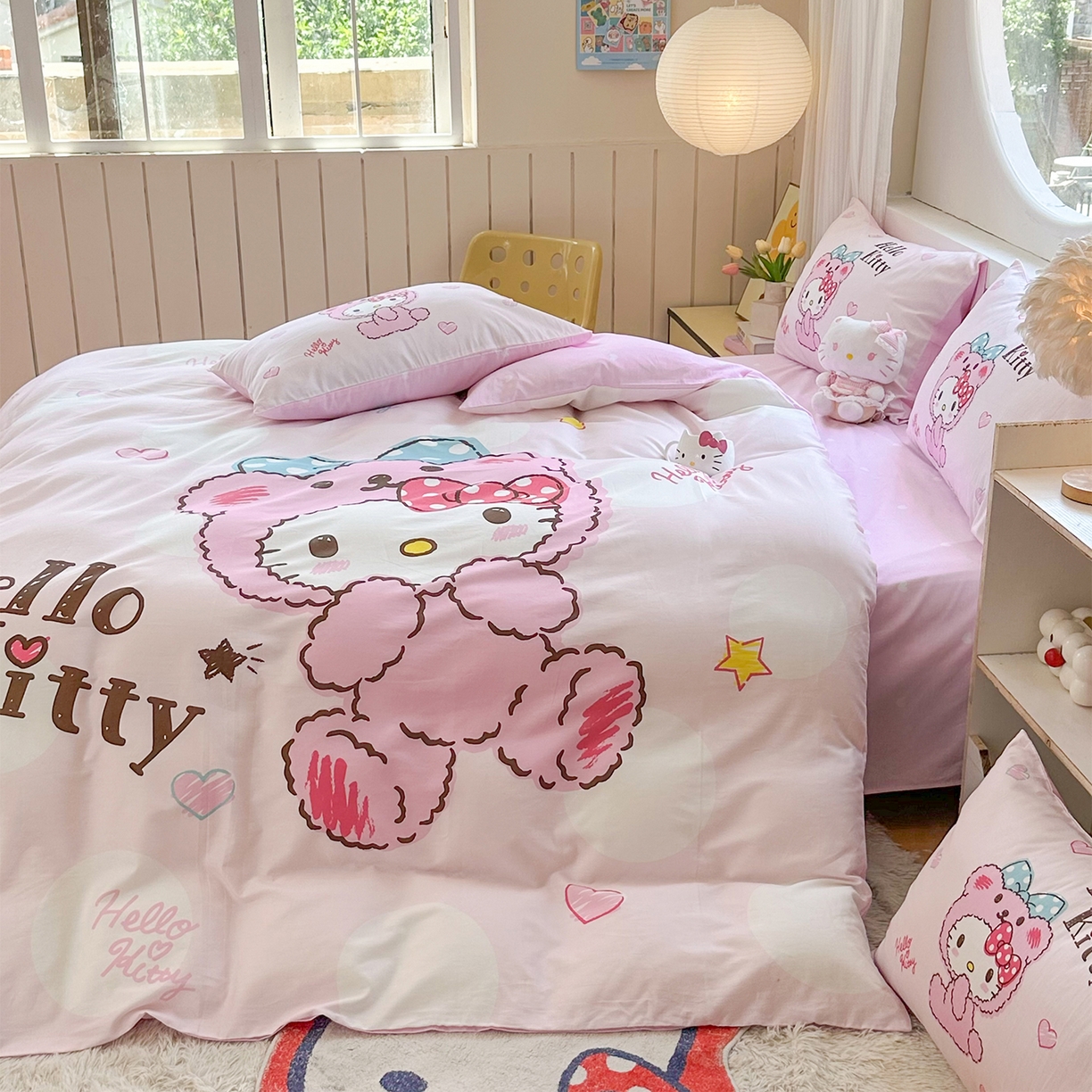 91家纺网 家纺一手货源 找家纺 （总）玉元坊 2025新款正版授权三丽鸥系列全棉纯棉三四件套 基础款