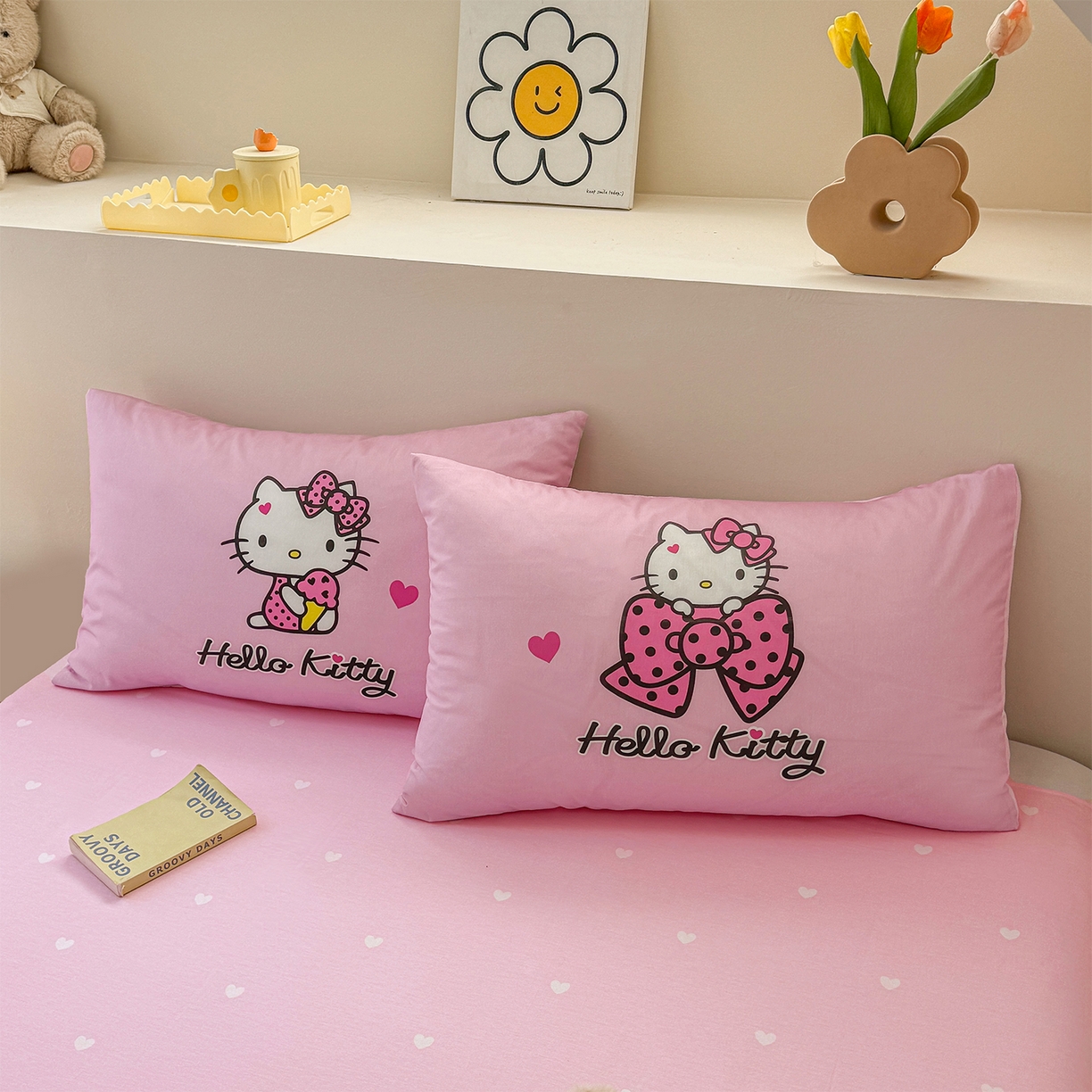 91家纺网 家纺一手货源 找家纺 玉元坊 2025新款正版授权三丽鸥系列全棉纯棉三四件套 基础款 凯蒂宝贝-基础款