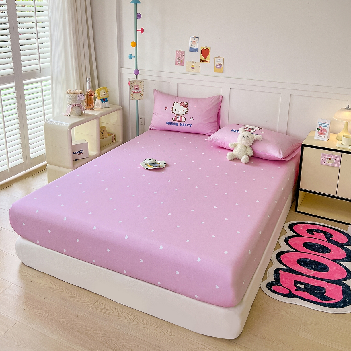 91家纺网 家纺一手货源 找家纺 玉元坊 2025新款正版授权三丽鸥系列全棉纯棉三四件套 基础款 凯蒂-基础款