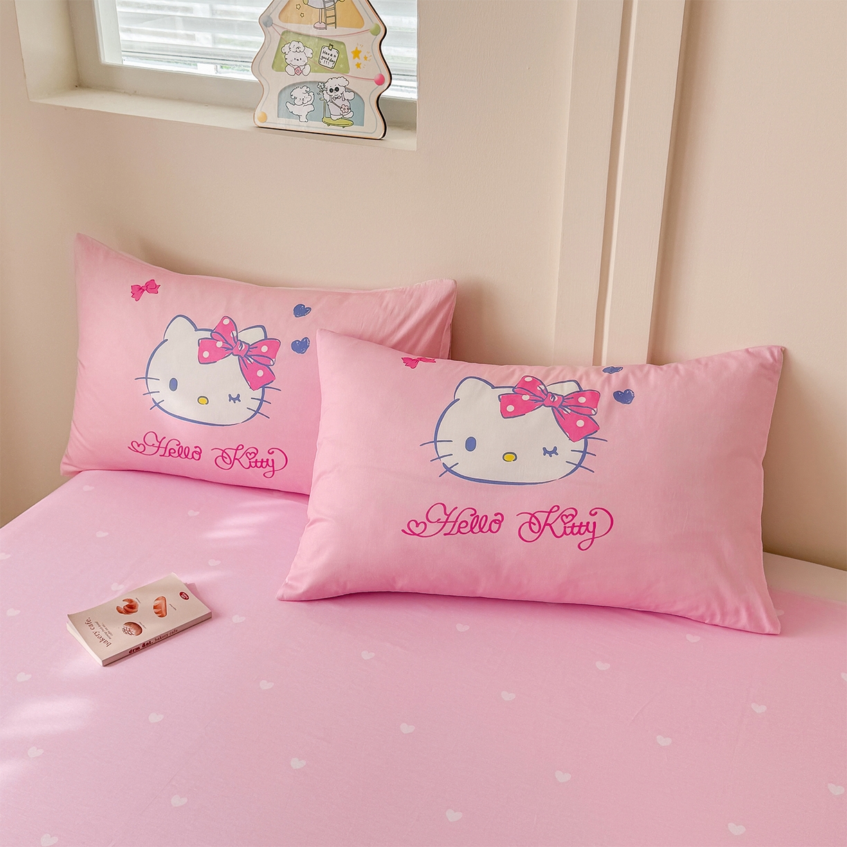 91家纺网 家纺一手货源 找家纺 玉元坊 2025新款正版授权三丽鸥系列全棉纯棉三四件套 基础款 俏皮凯蒂-基础款