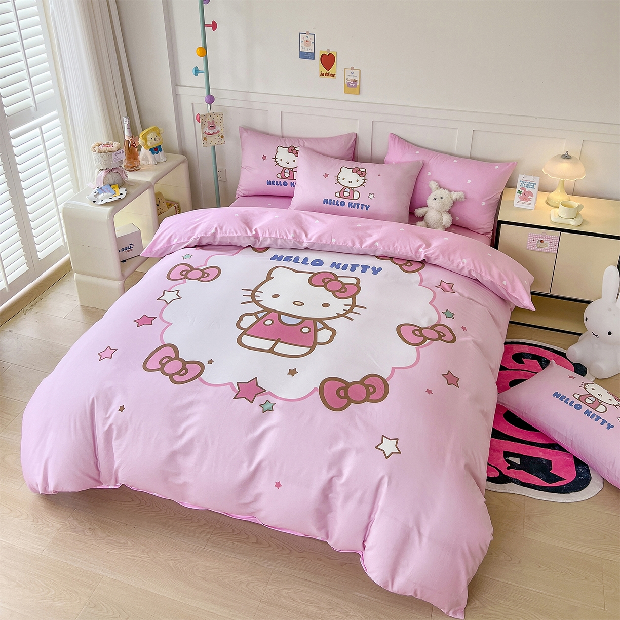 玉元坊 2025新款正版授权三丽鸥系列全棉纯棉三四件套 基础款 凯蒂-基础款