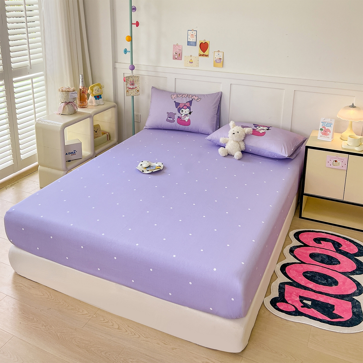 91家纺网 家纺一手货源 找家纺 玉元坊 2025新款正版授权三丽鸥系列全棉纯棉三四件套 基础款 扑克-基础款