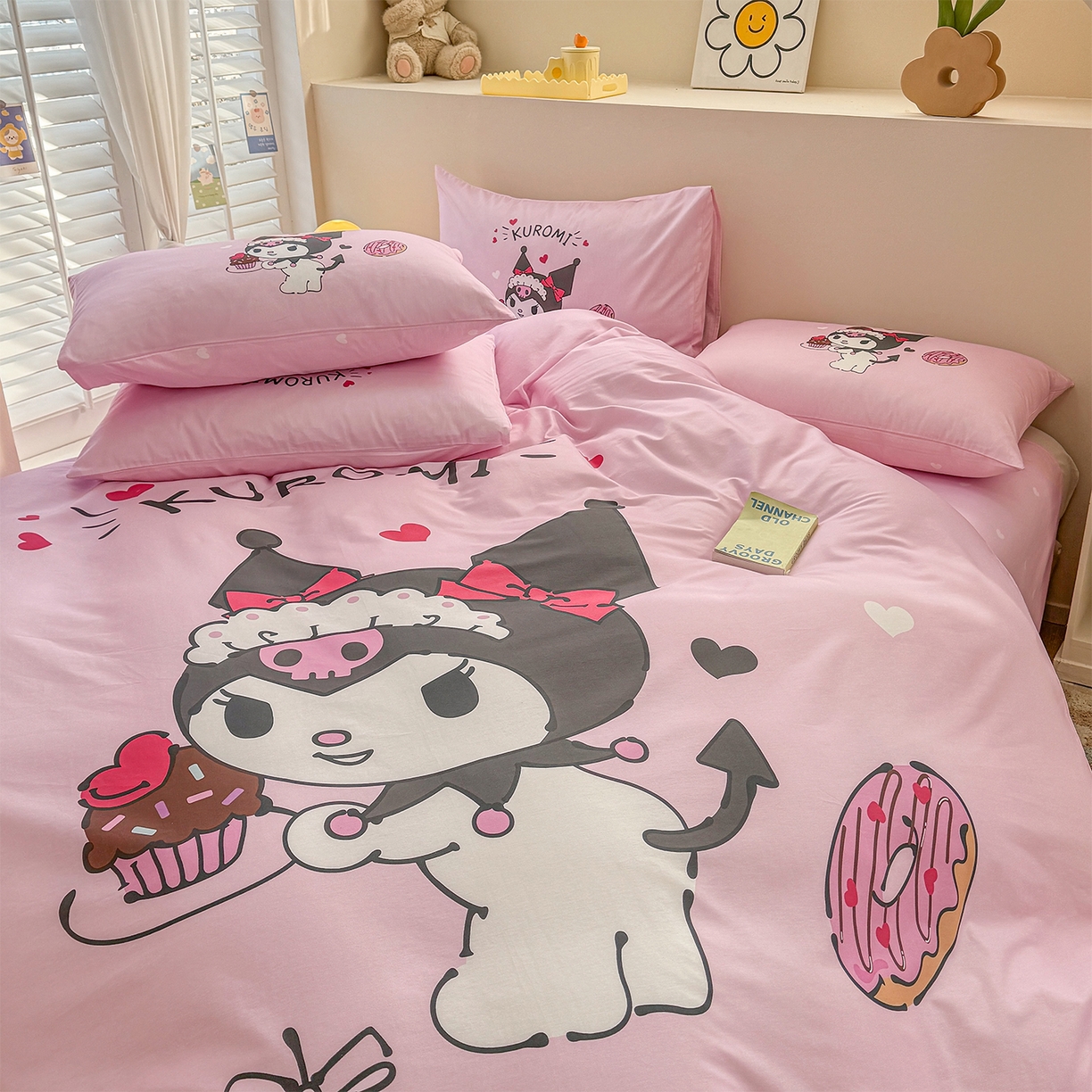 91家纺网 家纺一手货源 找家纺 玉元坊 2025新款正版授权三丽鸥系列全棉纯棉三四件套 基础款 美味库洛米-基础款