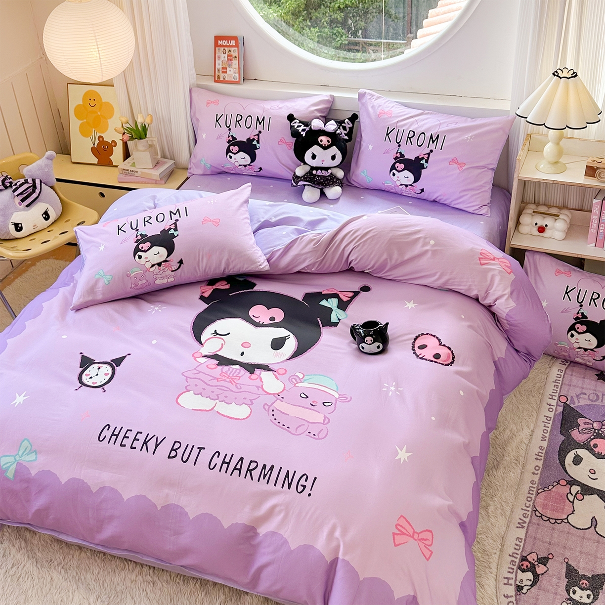 91家纺网 家纺一手货源 找家纺 玉元坊 2025新款正版授权三丽鸥系列全棉纯棉三四件套 基础款 巴库库洛米-基础款