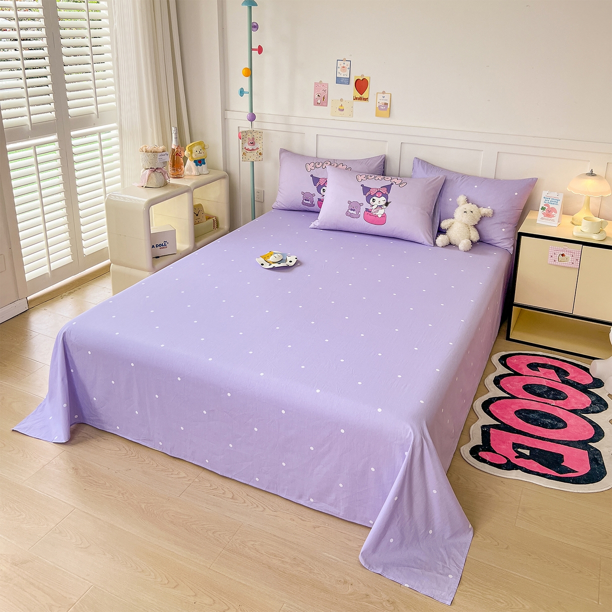 91家纺网 家纺一手货源 找家纺 玉元坊 2025新款正版授权三丽鸥系列全棉纯棉三四件套 基础款 扑克-基础款