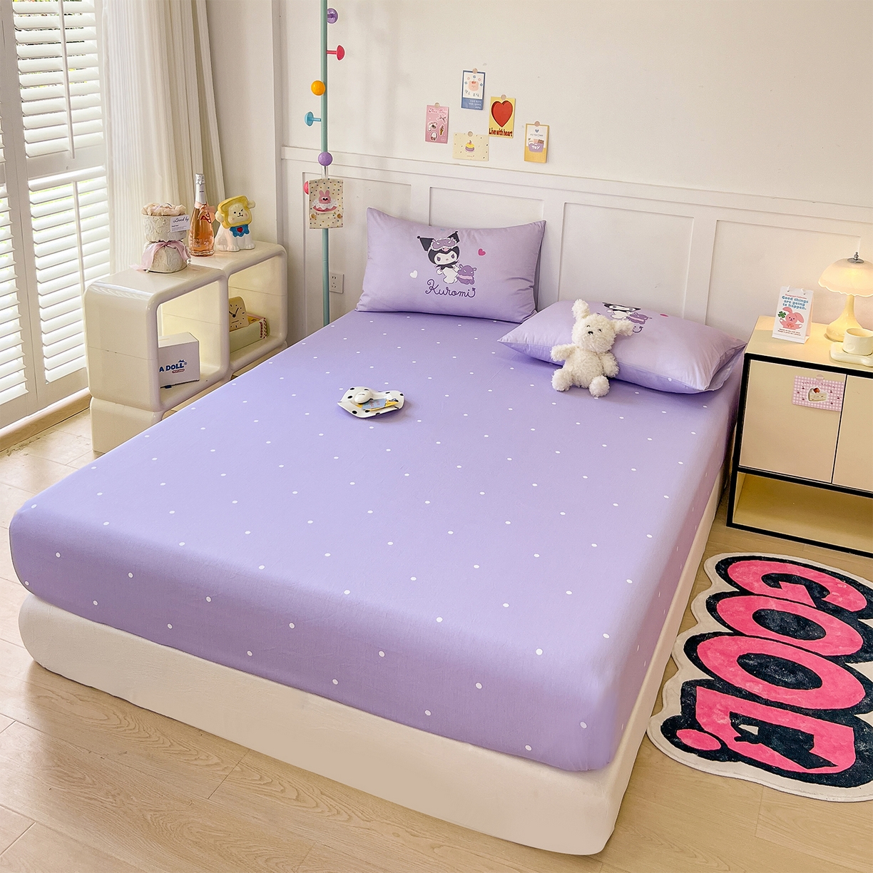 91家纺网 家纺一手货源 找家纺 玉元坊 2025新款正版授权三丽鸥系列全棉纯棉三四件套 基础款 糖果-基础款