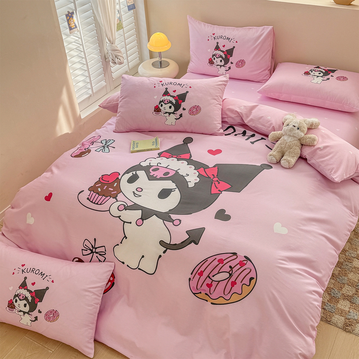 91家纺网 家纺一手货源 找家纺 玉元坊 2025新款正版授权三丽鸥系列全棉纯棉三四件套 基础款 美味库洛米-基础款