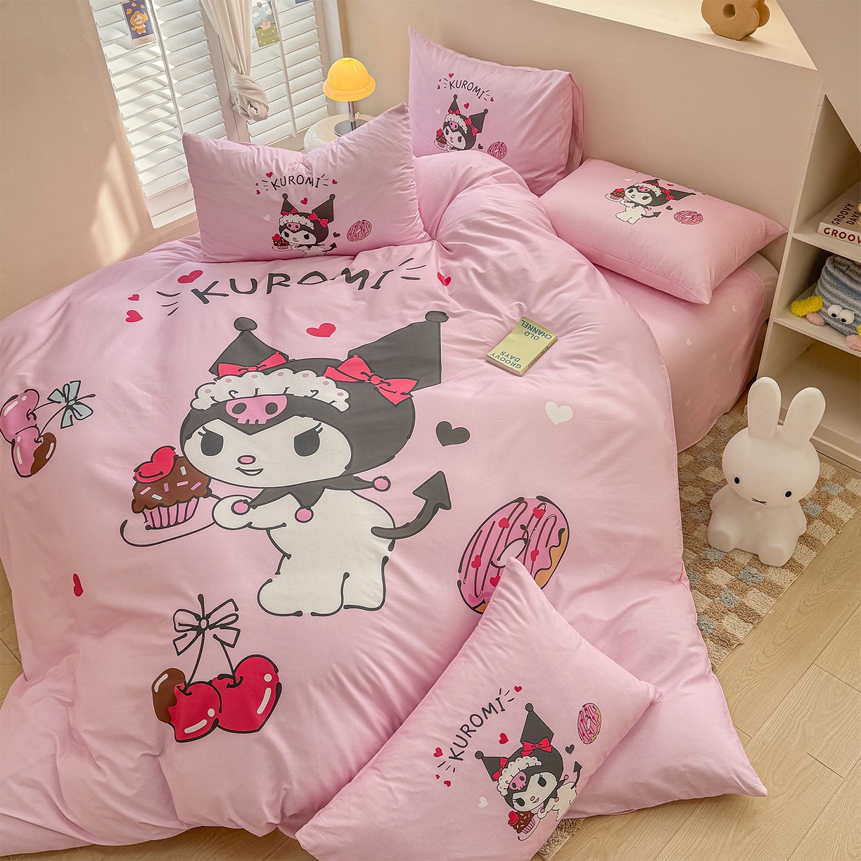 91家纺网 家纺一手货源 找家纺 玉元坊 2025新款正版授权三丽鸥系列全棉纯棉三四件套 基础款 美味库洛米-基础款