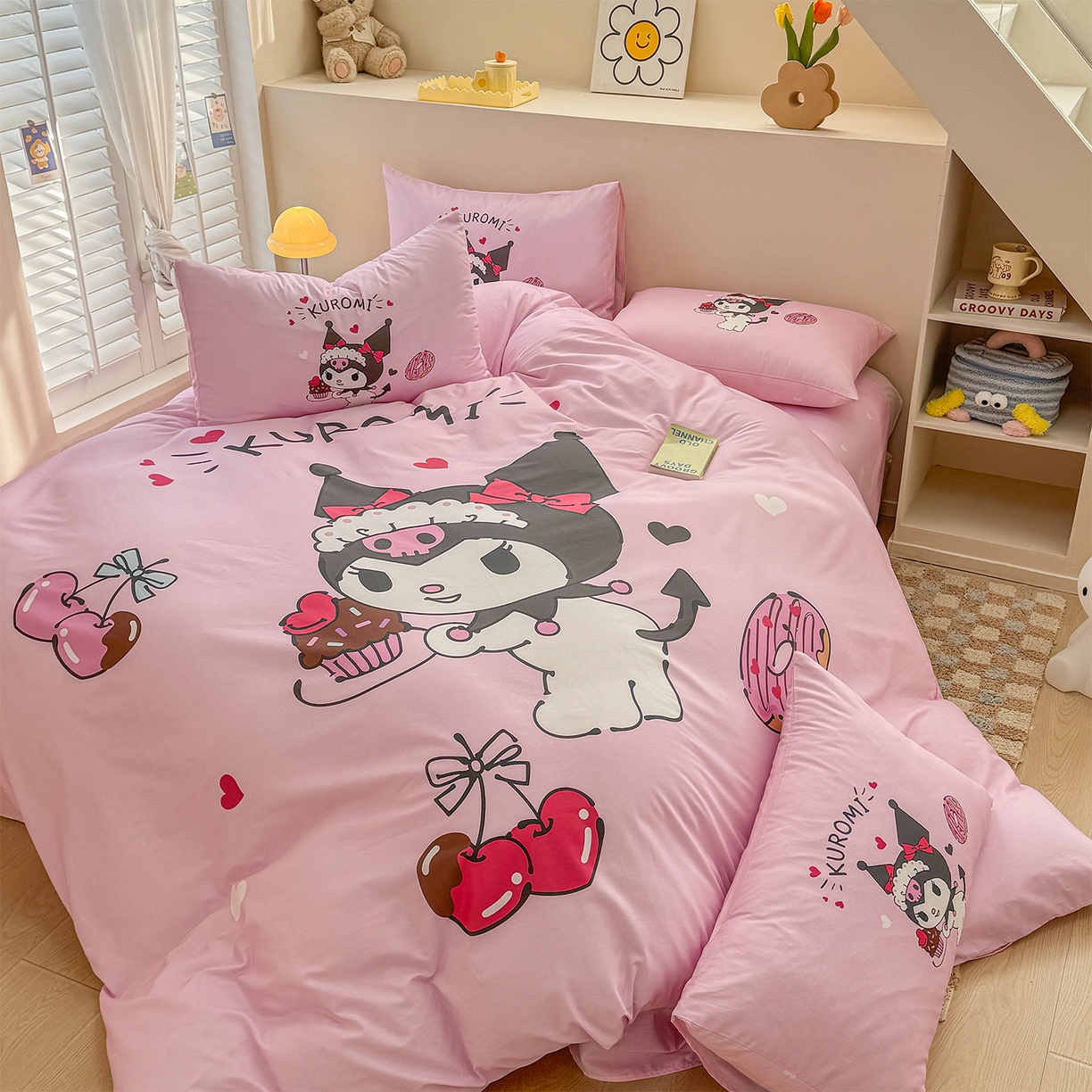 91家纺网 家纺一手货源 找家纺 玉元坊 2025新款正版授权三丽鸥系列全棉纯棉三四件套 基础款 美味库洛米-基础款