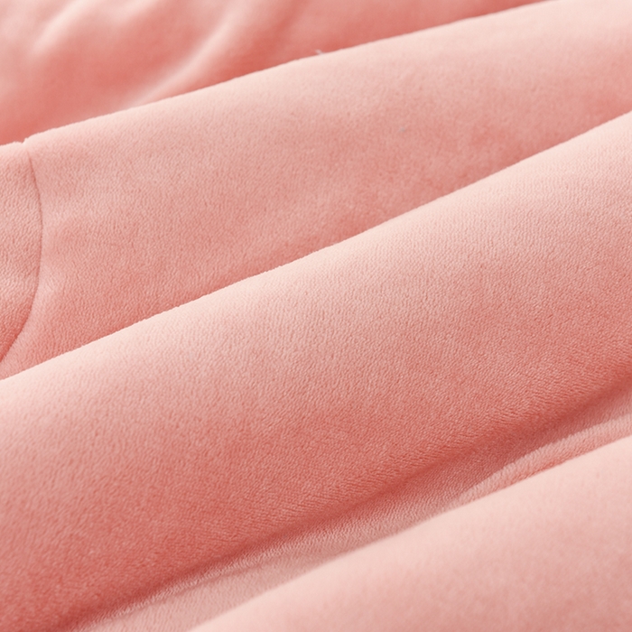 91家纺网 家纺一手货源 找家纺 恋绒家纺 2025新款三层牛奶绒夹棉毛毯复合盖毯直播外贸毯子 粉玉色