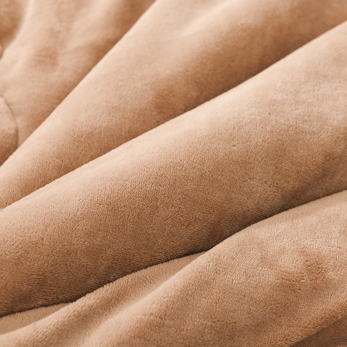 91家纺网 家纺一手货源 找家纺 恋绒家纺 2025新款三层牛奶绒夹棉毛毯复合盖毯直播外贸毯子 咖啡色